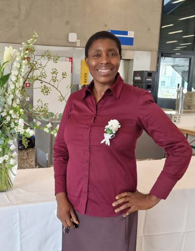Emilia Ndoh working